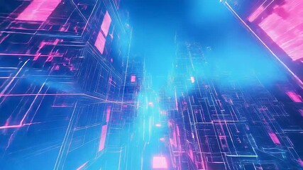 Future digital city network connecting data streams - Powered by Adobe