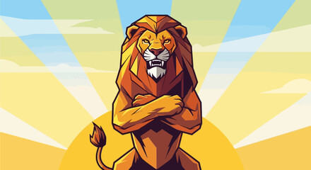 Happy cartoon vector drawing of a tiger head and face design illustration