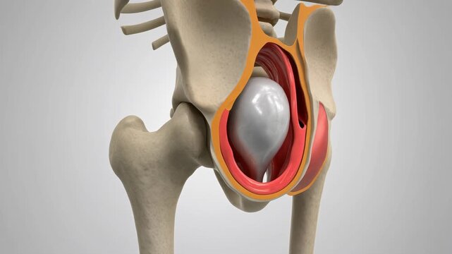 3D Animation of Femoral Head Fitting into the Hip Socket