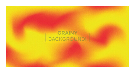 Obraz premium Vibrant red and yellow grainy abstract gradient background with smooth swirling motion and soft blurred textures creating warm glowing tones ideal for modern digital design and creative visuals today