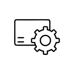 Settings Gear Editable Configuration Line Icon