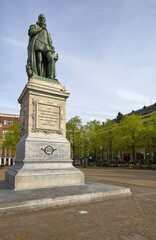 Statue of William of Orange in the center of Hague, Netherlands 
