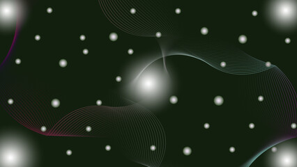 Abstract blue winter holiday background vector illustration with glowing stars and decorative snowflakes