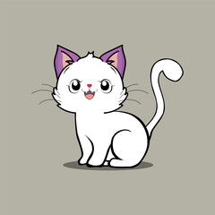 cat vector illustration pet cartoon