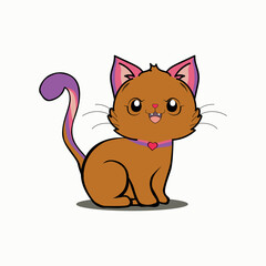 cat vector illustration pet cartoon