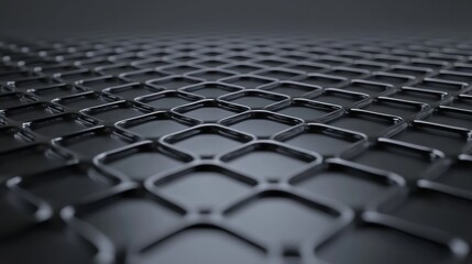 Obraz premium A close-up view of a metallic mesh with a diamond pattern.