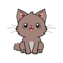 Obraz premium design, art, pets, feline, kitten, cat, cartoon, pet, animals, character, funny