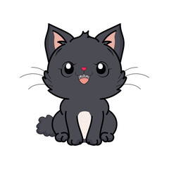 cartoon, cute, character, funny, illustration, anime, cat, pet, kitten, happy, animal, kitty, baby, adorable, design, kawaii, isolated, fun, orange, art, vector, holiday, doodle, sticker, beautiful
