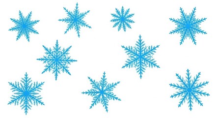 Blue snowflakes decorative pattern, winter holiday season design