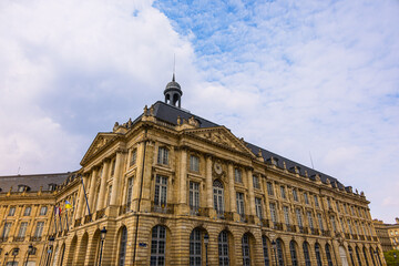 Fototapeta premium La place de la bourse à Bordeaux en France