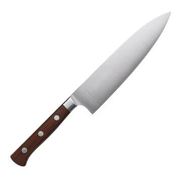 Kitchen Knife Side View Isolated on White Background &ndash; High-Resolution Studio Lighting Product Photo for Recipe Blogs and Food Mockups