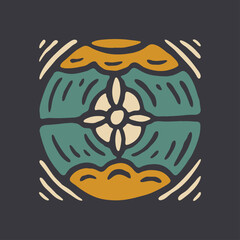 Illustration of doodle Christmas ball