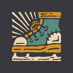 Illustration of doodle Ice Skates Shoes