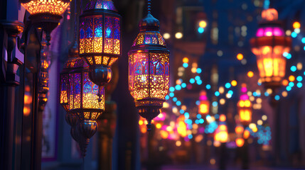 holiday celebration lights with beautiful colors