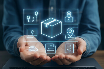 Package Delivery Tracking and Logistics Icons shipping