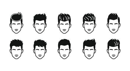 Diverse male hairstyles collection a visual guide to modern hair designs
