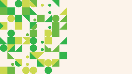 Abstract Geometric Background with Green Shapes for Modern Design Concepts