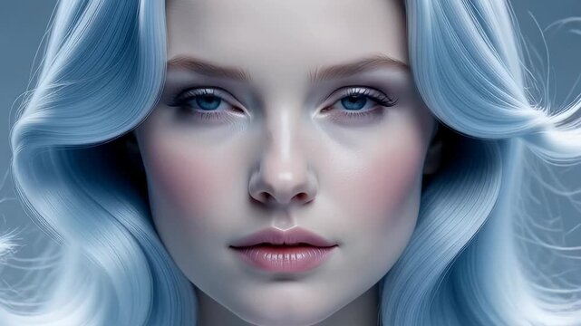 Transformation of an elderly Scandinavian woman into a young girl through enchanting timelapse magic