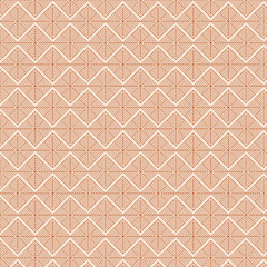 Geometric pattern with intersecting lines forming diamond shapes on a terracotta background creates a modern design
