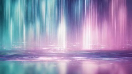 Abstract light streams radiating on reflective liquid surface - Powered by Adobe