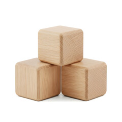 Wooden storage box placed on a clean white background