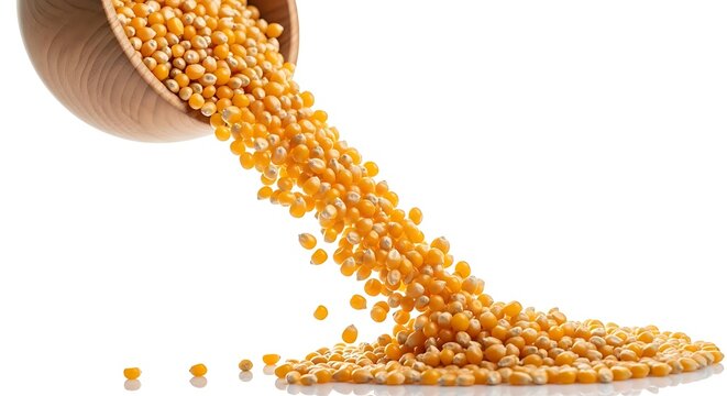 Pouring Popcorn Kernels