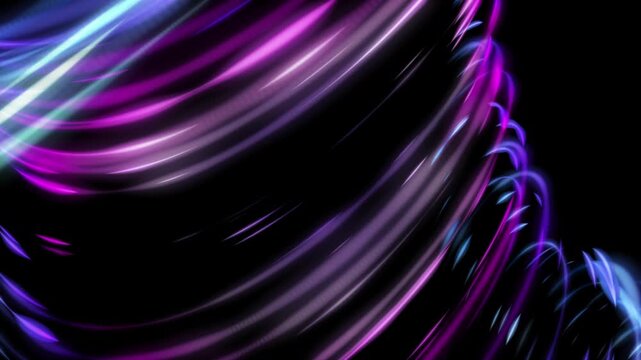 Neon Cybernetic Stream Vortex of Light Background. 4K resolution video