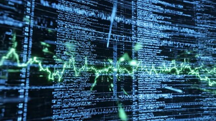 Abstract digital data information displayed on a screen - Powered by Adobe