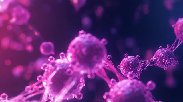 Virus or bacteria cells replicating in an organism