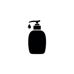 Hand Sanitizer Bottle Silhouette Icon