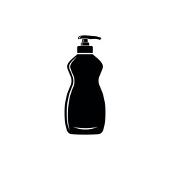 Dish Soap Bottle Icon Silhouette