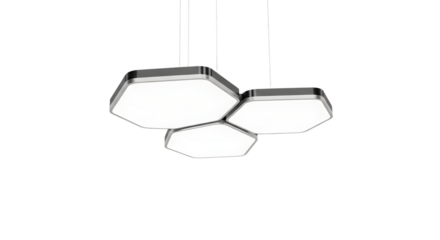 Modern led ceiling lamp isolated on white background for interior design