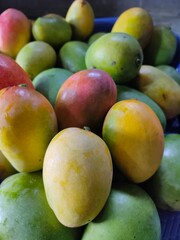 Close-up view of Fresh Ripe Mango fruit
