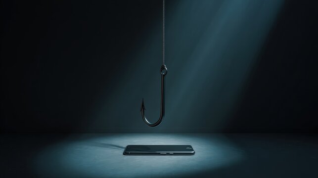 A metaphorical representation of cyber security threats, highlighting a device vulnerability, with a dark, enigmatic ambiance.  ..Created with Generative AI, not depicting real subjects.