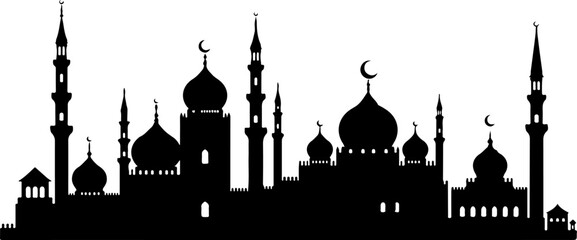 Islamic Mosque Silhouette Art