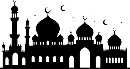Islamic Mosque Silhouette Art