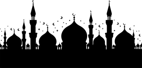 Islamic Mosque Silhouette Art