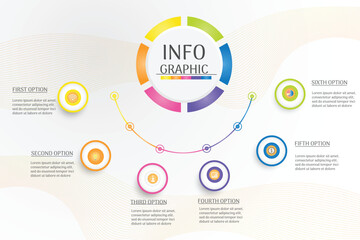 Circular infographic with radiating elements 