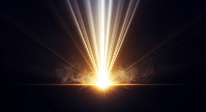 Experience the awe of a radiant light beam breaking through darkness, symbolizing hope, breakthrough, and new beginnings with dramatic flair.