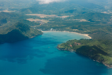 Aerial view of islands in the sea