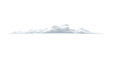 Wispy white cloud formation against a black background