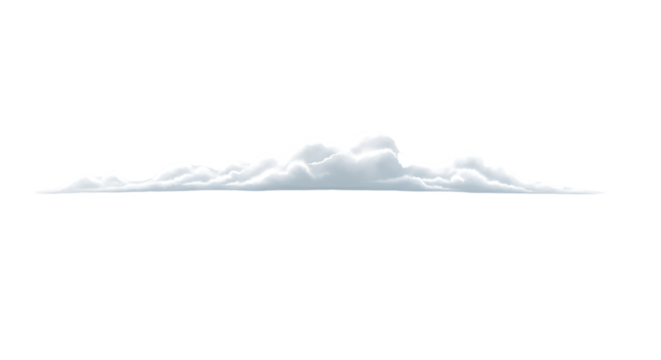 Wispy white cloud formation against a black background