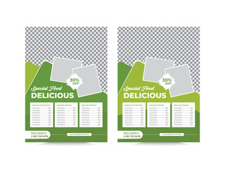 food and restaurant flyer design, Fast food menu design and food neon sing vector illustration. Restaurant business promotion flyer template design
