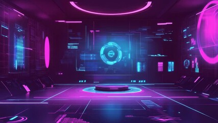 Control room displaying futuristic holographic interface and data analytics - Powered by Adobe