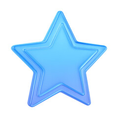 Obraz premium PNG Glossy blue star illustration