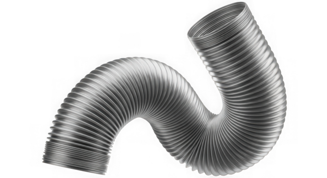 Flexible aluminum ventilation duct for air conditioning