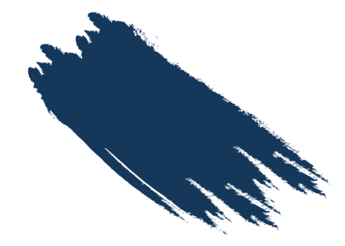 Abstract dark blue brush stroke on black background