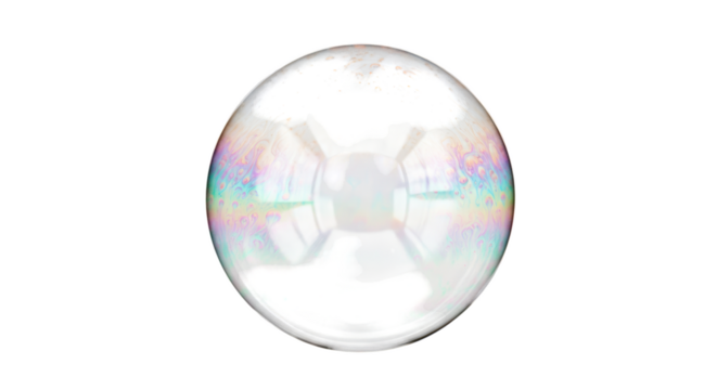 Iridescent oval gemstone with rainbow hues reflecting light isolated on transparent background