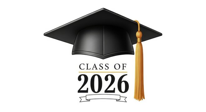 Class of 2026 Graduation Graphic - depicting a graduation cap and the text Class of 2026 over a white background