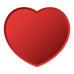 Simple Red Heart Symbol on Black Background